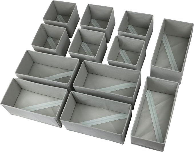 Fordonral Drawer Organizer Clothes, Foldable Fabric Dresser Organizer Closet Organizers and Storage Box for Underwear,Folded 