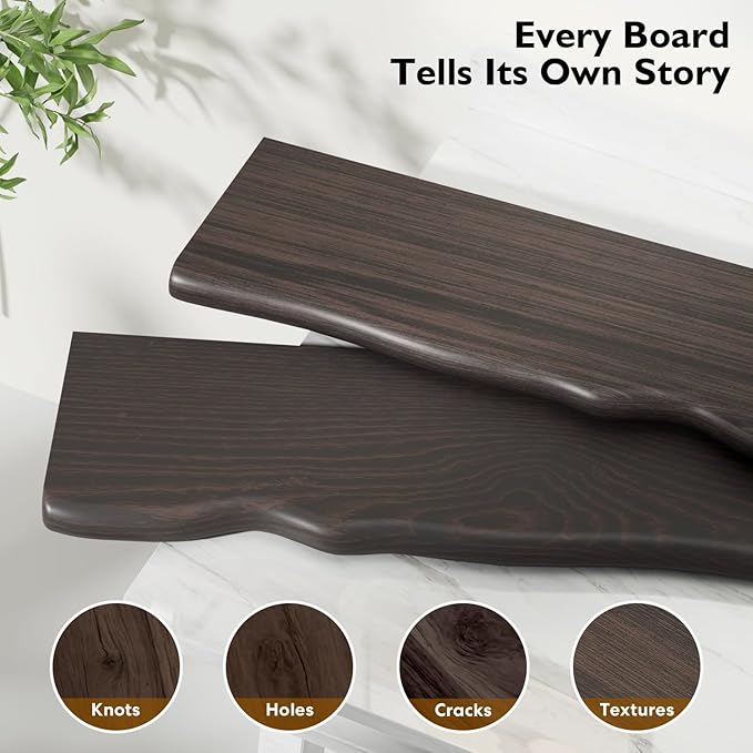 Floating Shelves for Wall Rustic Farmhouse 24 Inch Floating Shelf Bathroom Wooden Shelves for Wall Mounted Live Edge Pine She