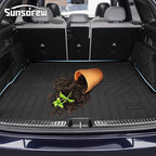 Sunsdrew Floor Mats Cargo Liner Set for 2023-2025 2026 Mercedes Benz GLC/GLC 300/GLC 350e/GLC 43 AMG (Not for Coupe), All Weather TPE Rubber Car Mats for GLC Accessories Raised Edge