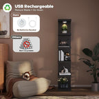 6-Tier Wall Shelf Unit with USB Rechargeable Led Light (Remote Controlled),Versatile Floating Display Shelves,Lack Style Wall