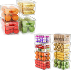 theaoo Large Stackable Refrigerator Organizer Bins