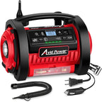 AVID POWER Tire Inflator Portable Air Compressor, 12V DC 110V AC Car Tire Pump, Air Mattress Pump with Inflation and Deflation Modes, Dual Powerful Motors, Digital Pressure Gauge