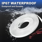 Car LED Strip Lights, 4M Waterproof Dynamic Flowing Car Trunk Light Strip, Silicone Flexible Cuttable Auto Interior Lamp Decoration, Universal Fit for Car Trunks, SUVs, and Vans (White)