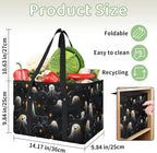 Reusable Grocery Bags Heavy Duty Shopping Bags Foldable Large Tote Bags with Long Handles & Hard Bottom