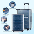 3 Pieces Thicken Clear Luggage Cover Protector with Tag Pocket, 20" 24" 28" PVC Luggage Covers for Suitcase Waterproof Dustpr