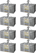 BALEINE 8-Pack Oversized Moving Bags with Reinforced Handles, Heavy-Duty Storage Tote Moving Supplies for Packaging, Camping 
