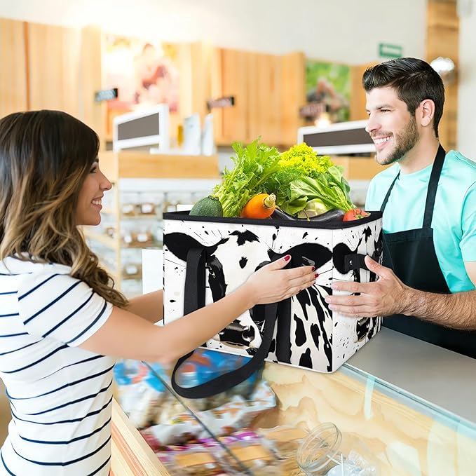 Reusable Grocery Bag Foldable Shopping Tote Bag with Handles Reusable Shopping Bags Large Kitchen Grocery Bags