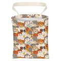 Car Trash Can, Cute Car Trash Bag, Hanging Car Organizer and Storage Bag, Trash Bin for Car Accessories, Vehicle, Travelling, Camping Cute Colorful Cats