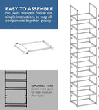 Sundaze Shoe Rack - 10 Tier Tall Shoe Rack for Closet, Sturdy Stackable Shoe Organizer for Closet, Bedroom, Entryway, Garage,
