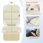 Car Seat Protector for Child Car Seat with Thick Padding, Non-Slip Backing, Mesh Storage Pockets, Waterproof Car Seat Covers 