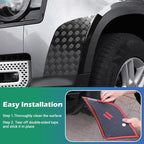 Front Wheel Arch Covers for Land Rover Defender 2020-2025 | Black Body Anti-Scratch Protection Cover Trim Kit Compatible | Defender 90 110 130 Accessories | Easy Installation | Decoration Armor