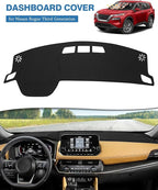 FIILINES Dash Cover for Nissan Rogue 2021-2025 (Not Fit Nissan Rogue Sport/SL/Platinum), Dashboard Mat Cover Sunshade Nonslip
