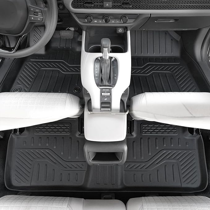 Floor Mats for Honda HR-V 2023-2026, All Weather Floor Mats Trunk Cargo Liner with Backrest Protectors and Door Sill Guards Accessories, Full Coverage Set