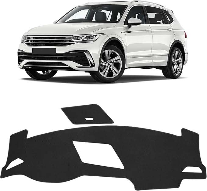 FIILINES Dash Cover for 2017-2024 Volkswagen VW Tiguan, Dashboard Mat Accessories Dash Cover Sunshade Nonslip Mesh Protector 