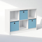 Furinno Cubic Closet Organizers and Storage, 6-Cube Closet Organizer with Bins, Open Shelf Storage, for Wardrobe, Bedroom, Li