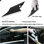 EHDIS Vinyl Wrap Tool Window Tint Kit 7 Pieces Vehicle Tinting Tools Car Glass Protective Film Wrapping Installation Set Included Vinyl Scraper, Window Rubber Squeegee,Cutting Knife with Blades