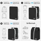 6 Set Compression Packing Cubes, Suitcase Organizer, Lightweight Travel Essentials, Compression Bags For Travel Accessories L