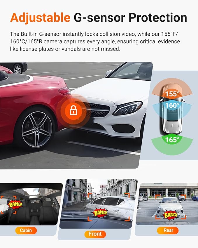Vantrue N4 Pro S 4K 3 Channel Dash Cam w/Triple STARVIS 2, 4K+1080P+2.5K Front Inside Rear Dash Camera, 4+2.5K Dual Channel, 