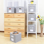 MAX Houser Fabric Cloth Storage Bins,Foldable Storage Cubes Organizer Baskets with Dual Handles for Home Bedroom Storage,Set 