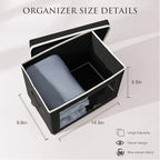 Homsorout Stackable Storage Bins with Lids - Medium Storage Box with Lids, Foldable Closet Boxes for Organizing, Wardrobe Clo