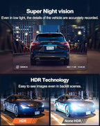 Real 4K Dash Cam Front and Rear, 5.8GHz Wi-Fi GPS, Dual Camera HDR with Top-Level Sensor, 3.3'' IPS Screen, Super Night Visio