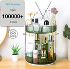 360 Rotating Makeup Organizer, 2 Tier Lazy Susan Bathroom Counter Organizer, Skincare Organizers, Spinning Perfume Organizer 