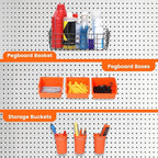 ENJOYWOOD Pegboard Organizer Accessories Kit 264 PCS, Peg Board Hooks Assortment with Bins, Cups, Baskets for 1/4in Pegboard 