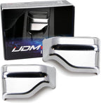 iJDMTOY Satin Silver Front Seat Belt Shoulder Height Adjustment Button Cover Trims Compatible with Mercedes W205 C-Class W213 E-Class X205 GLC-Class