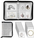 Travel Jewelry Organizer Transparent Jewelry Storage Book Set with Anti-oxidation Pocket Traveling Necklace Earring Organizer
