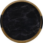 Gourmet Basics by Mikasa Lazy Susan Serving Tray, Black Marble, 14-Inch