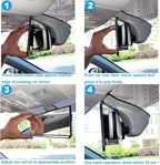 Kitbest Rear View Mirror - Interior Clip On Panoramic to Reduce Blind Spot - Universal Wide Angle for Cars, SUV, Trucks - Flat - Bonus 2 PCS Blind Spot Mirrors
