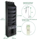 3in1 Over The Door Shoe Organizer with 5 Slanted Compartments,Removable Storage Bin & Transparent Pockets,Thickened Waterproo