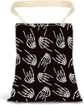 Car Garbage Can, Car Trash Bag Can for Vehicle, Travelling, Camping - Hanging Back Seat Organizer With Rock Skull Hands Design