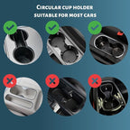 2-in-1 Car Cup Holder Adapter, Multifunctional Front seat Adjustable Cup and Beverage Holder, Compatible with car Circular Cu
