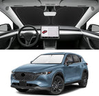Custom Fit Windshield Sun Shade for Mazda CX5 2017-2025, Blocks UV & Heat, Front Window Sunshade Accessorie, Easy Fold & Store Keep Your Car Cooler