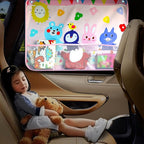 Car Sun Shade for Baby Kids Children 2 Pack Car Side Window Curtain Protector Protects from Sun Glare Heat Blocks UV Rays Glare Car Interior Sun Blocker Blind (Bluefruit)