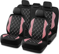 Road Comforts Seat Covers, Premium Leather Car Seat Covers Full Set for Women Girls,Airbag Compatible, Automotive Seat Covers