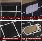 STOREONE Fabric Storage Cube Bins Foldable Organizer Container Collapsible Basket with Lids and Metal Handles, for Home, Bedr