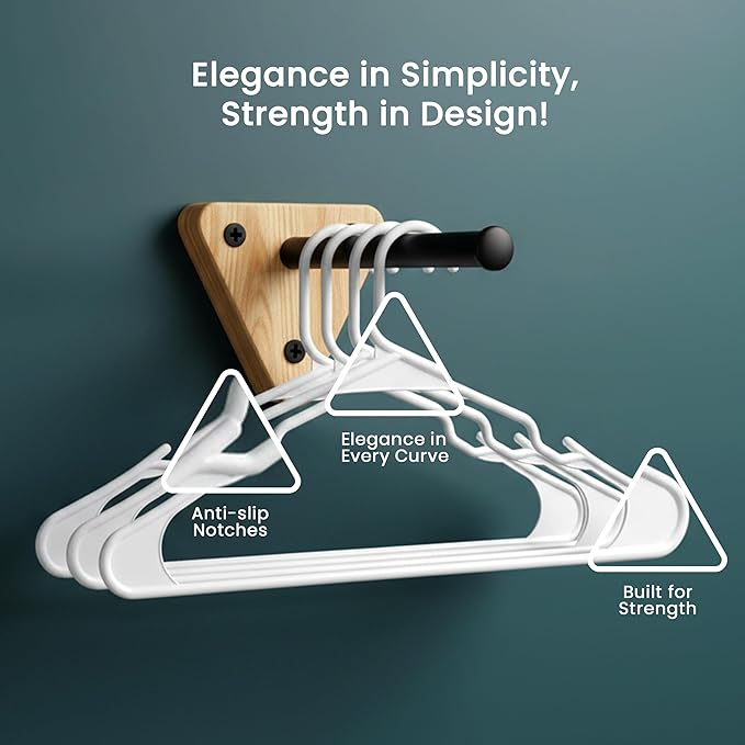 Utopia Home - Plastic Hangers 50 Pack - Space Saving Clothes Hanger - Durable and Strong Closet Organizers and Storage Makes 