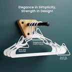 Utopia Home Clothes Hangers 20 Pack - Plastic Hangers Space Saving - Durable Coat Hanger with Shoulder Grooves (White)