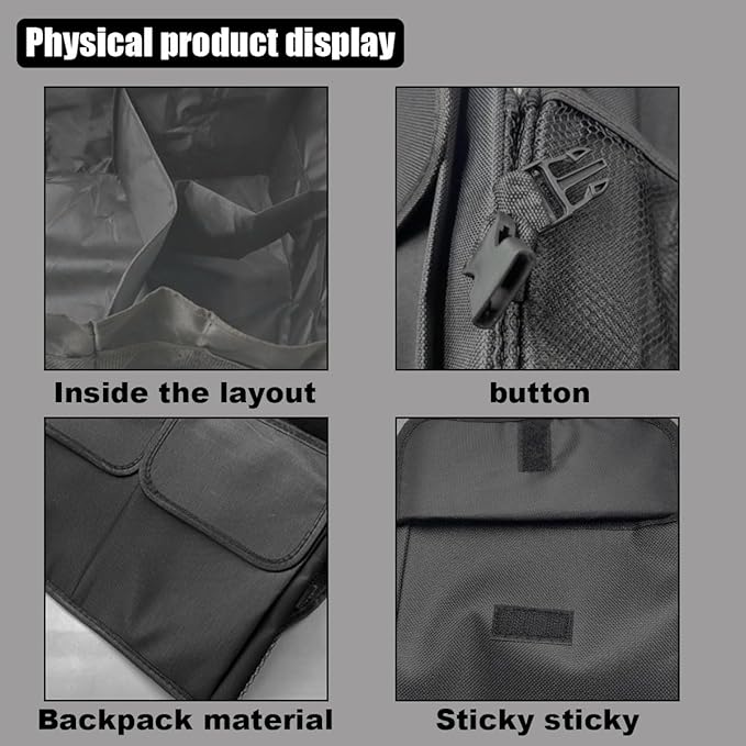 Trunk Organizer for Car - Collapsible Car Storage Organizer with 3 Compartments - Foldable Car Trunk Organizer for SUVs &
