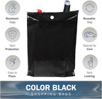 9x12 Black Disposable Car Trash Bags, Leak-proof, Small Size, 50 Pack, 2 Mil Thick, with Die-Cut Handles by PPB