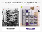 Kuject X-Large Shoe Storage Boxes Organizers Clear Plastic Stackable 12 Pack, Shoe Rack & Holder Substitute, Sneaker Containe
