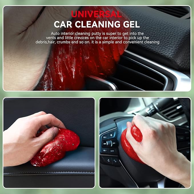 Auto Dynasty 2024 Universal Home/Office Keyboard/Interior Car Air Vent Auto Detailing Slime Cleaner Dust Cleaning Gel Putty J