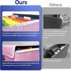 2 Pack Hanging File Folder Box with Lid, Durable Letter Size Filing Storage Box, Sturdy Magazine File Holder with Cardboard S