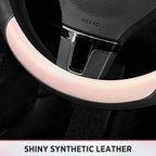 Road Comforts Steering Wheel Cover – Breathable Leather Steering Wheel Cover, Anti-Slip Grip, Universal Fit 14.5” to 15”, Hea
