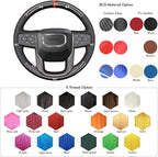 MEWANT Steering Wheel Cover for GMC Sierra Steering Wheel Cover for GMC Sierra 1500 / Sierra 1500 Limited/Sierra 2500 / Sierra 3500/ Yukon (XL) Hive Microfiber Leather