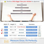 SUNBABY Window Tint for Home, One Way Privacy Film Heat & UV Blocking, Static Cling No Glue Renter Friendly Cover for Home Bedroom, Office & Sliding Glass Door, 17.5 x 118.1 Inch with 3 Tools, Silver