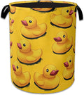 Cute Yellow Ducks Laundry Basket Collapsible Laundry Hamper Oxford Storage Bin for Clothes Storage, Toy Organizer, Books and 