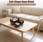 5-Pack Small Woven Rope Storage Baskets – 2 Sizes Organizer Bins for Closet, Shelf, Bookshelf, Nursery, Changing Table, Fabri